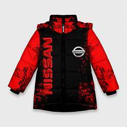 Куртка зимняя для девочки NISSAN RED, цвет: 3D-черный