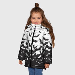 Куртка зимняя для девочки Летучие кровососы, цвет: 3D-черный — фото 2