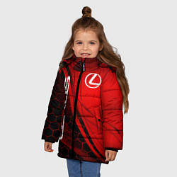 Куртка зимняя для девочки LEXUS RED GEOMETRY ЛЕКСУС, цвет: 3D-красный — фото 2