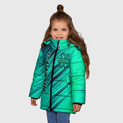Куртка зимняя для девочки Нилетто Niletto лого, цвет: 3D-светло-серый — фото 2