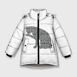 Зимняя куртка для девочки QR Кот Версия 2