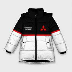 Куртка зимняя для девочки Mitsubushi Два цвета, цвет: 3D-черный