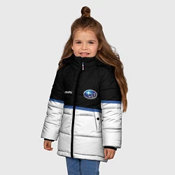 Куртка зимняя для девочки Subaru Два цвета, цвет: 3D-черный — фото 2