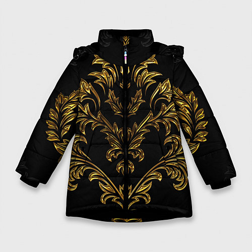 Зимняя куртка для девочки КОВРОВАЯ ДОРОШКА / 3D-Черный – фото 1