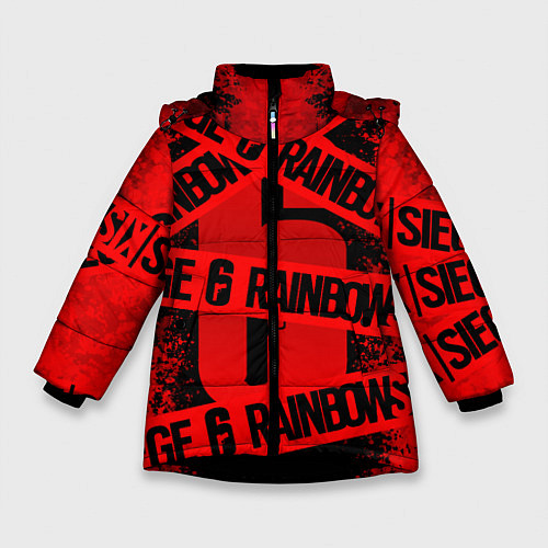 Зимняя куртка для девочки Rainbow Six Siege: Опасно для жизни / 3D-Черный – фото 1