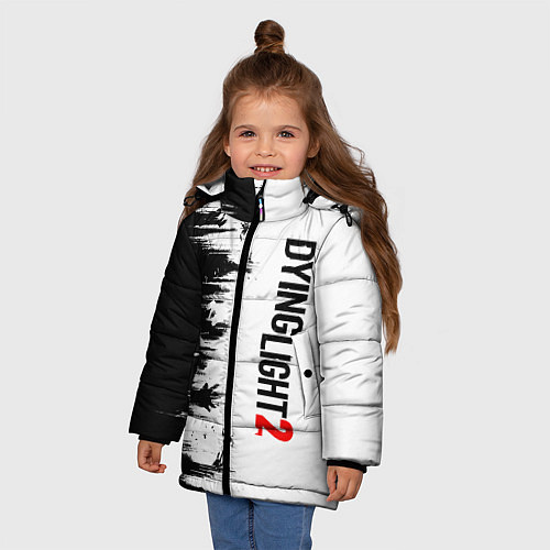 Зимняя куртка для девочки DYING LIGHT 2 GOOD NIGHT AND GOOD LUCK / 3D-Светло-серый – фото 3