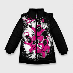 Зимняя куртка для девочки Squid game: firework