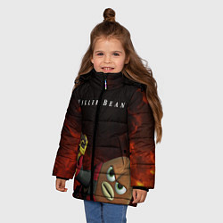 Куртка зимняя для девочки Убить Боба, цвет: 3D-светло-серый — фото 2