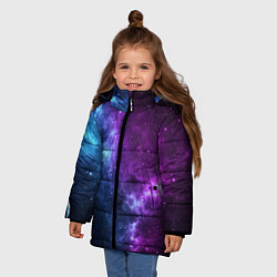 Куртка зимняя для девочки NEON GALAXY НЕОНОВЫЙ КОСМОС цвета 3D-черный — фото 2