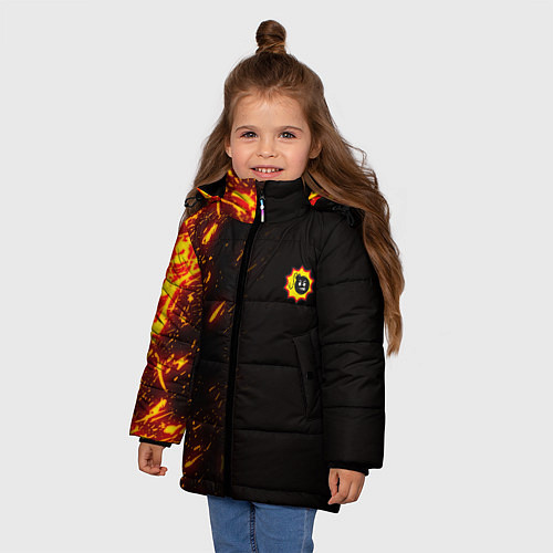 Зимняя куртка для девочки Serious Sam Fire Wave / 3D-Красный – фото 3
