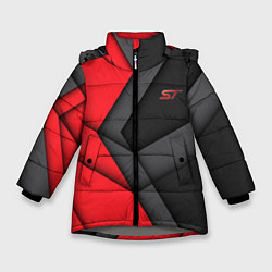 Куртка зимняя для девочки ST FORD спина, цвет: 3D-светло-серый