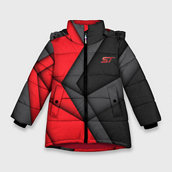 Куртка зимняя для девочки ST FORD спина, цвет: 3D-красный