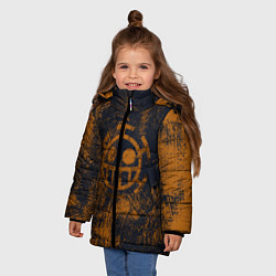 Куртка зимняя для девочки Пираты сердца из Ван Пис, цвет: 3D-светло-серый — фото 2