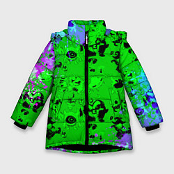 Куртка зимняя для девочки Монстрыmonsters, цвет: 3D-черный