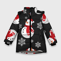 Зимняя куртка для девочки Снеговик!