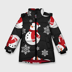 Зимняя куртка для девочки Снеговик!