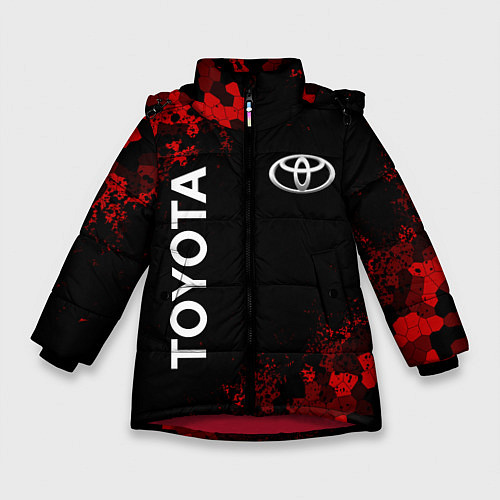 Зимняя куртка для девочки TOYOTA MILITARY PIXEL BLACK RED / 3D-Красный – фото 1