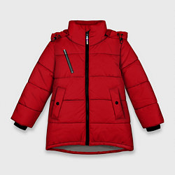 Куртка зимняя для девочки ФОРМА, БУМАЖНЫЙ ДОМ LA CASA DE PAPEL UNIFORM, цвет: 3D-светло-серый
