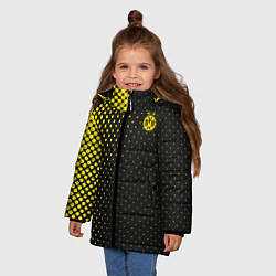 Куртка зимняя для девочки Borussia gradient theme, цвет: 3D-черный — фото 2