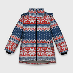 Зимняя куртка для девочки Knitted Pattern