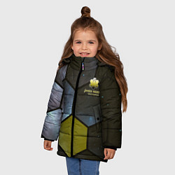 Куртка зимняя для девочки JWST space cell theme, цвет: 3D-красный — фото 2