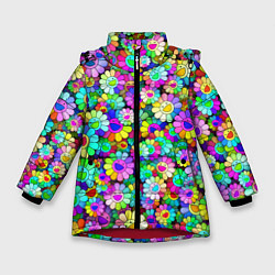 Зимняя куртка для девочки Rainbow flowers