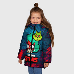 Куртка зимняя для девочки Злая Лола Brawl Stars, цвет: 3D-светло-серый — фото 2