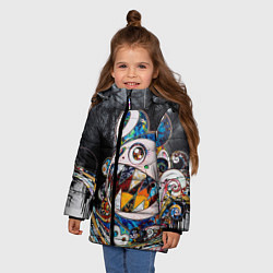 Куртка зимняя для девочки Монстр мышь, цвет: 3D-светло-серый — фото 2
