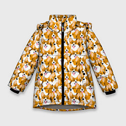 Зимняя куртка для девочки Собаки Корги