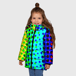 Куртка зимняя для девочки Цветная кислота, цвет: 3D-светло-серый — фото 2