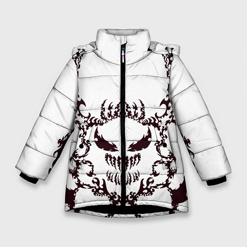 Зимняя куртка для девочки Веном рога / 3D-Черный – фото 1