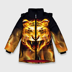 Зимняя куртка для девочки Тигр В Пламени