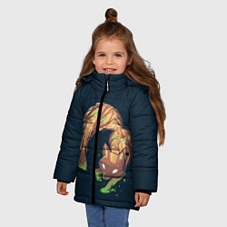 Куртка зимняя для девочки Лисолес, цвет: 3D-светло-серый — фото 2