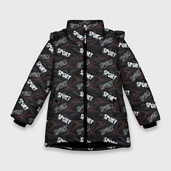 Куртка зимняя для девочки SPORT Спорт, цвет: 3D-черный