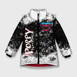 Куртка зимняя для девочки Poppy Playtime Гранж, цвет: 3D-красный