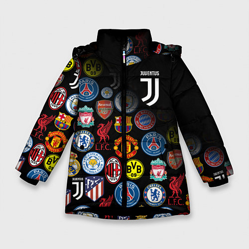 Зимняя куртка для девочки JUVENTUS LOGOBOMBING SPORT / 3D-Черный – фото 1