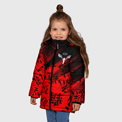 Куртка зимняя для девочки Tokyo Revengers паттерн аниме, цвет: 3D-черный — фото 2