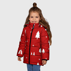 Куртка зимняя для девочки Новогодняяnew year, цвет: 3D-светло-серый — фото 2