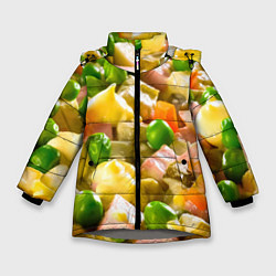 Зимняя куртка для девочки Весь в оливье