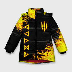Куртка зимняя для девочки The Witcher Neon, цвет: 3D-красный