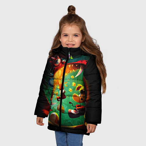 Зимняя куртка для девочки Rayman Legend / 3D-Красный – фото 3