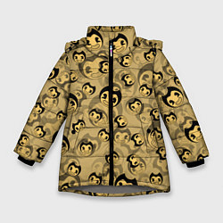 Куртка зимняя для девочки PATTERN BENDY AND THE INK MACHINE, цвет: 3D-светло-серый