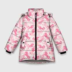 Зимняя куртка для девочки Розовые Единороги
