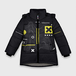 Куртка зимняя для девочки Cyberworld кибермир, цвет: 3D-светло-серый