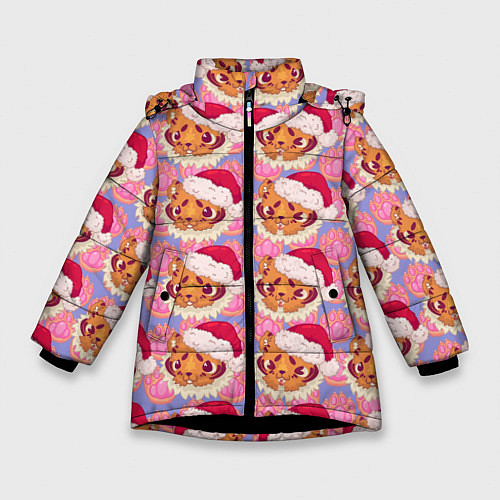 Зимняя куртка для девочки Милый Тигренок , Cute Tiger / 3D-Черный – фото 1