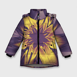 Куртка зимняя для девочки Цветок заката Абстракция 535-332-32-63, цвет: 3D-светло-серый