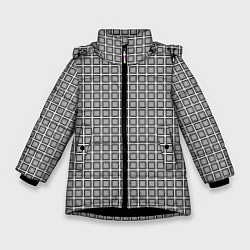 Куртка зимняя для девочки Коллекция Journey Клетка 2 119-9-7-f1 Дополнение к, цвет: 3D-черный