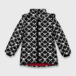 Куртка зимняя для девочки Jolly Rogеr, цвет: 3D-красный