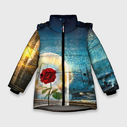 Куртка зимняя для девочки Роза в Колбе, цвет: 3D-светло-серый