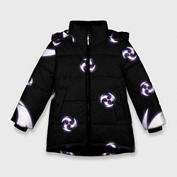 Куртка зимняя для девочки СТИХИЯ ЭЛЕКТРО НЕОН, ГЕНШИН ИМПАКТ, цвет: 3D-черный